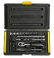 STANLEY 1-89-033 35PC 1/4 SQ. DR. SOCKET SET 6PT MET