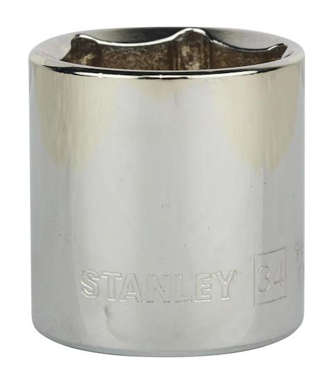 STANLEY 1-86-196 1/2" 6 PT STANDARD SOCKET 34MM