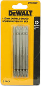 Dewalt 110mm PH2 Double Ended Screwdriver Bit (5pc pack)