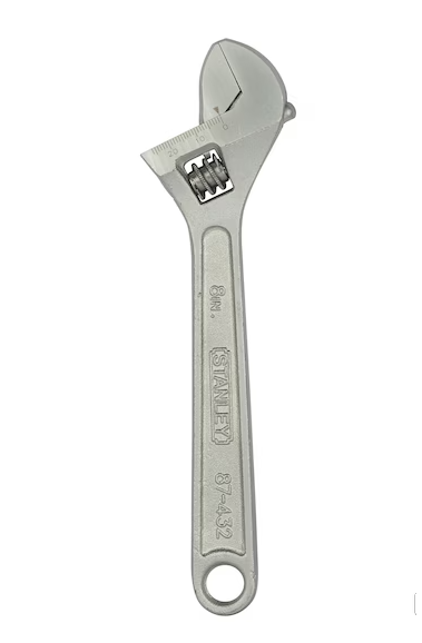 STMT87432-8 STANLEY ADJ.SPANNER CHROME PLATED 200MM