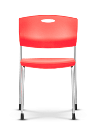 Wipro Transit Cafe Chair Without Arm (Orange)