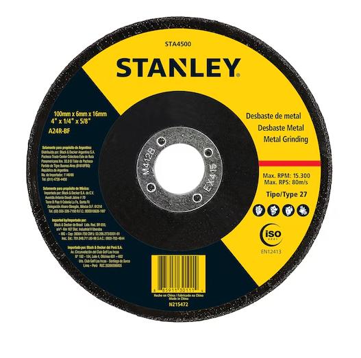 STANLEY STA4500S 100 x 6 x 16 Inox grinding wheel