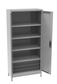 Metal Storage Cabinet with 4 Shelves and 3 drawers