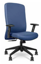 Wipro Smart Mid Back Blue Workstation Chairs