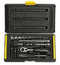 STANLEY 1-89-033 35PC 1/4 SQ. DR. SOCKET SET 6PT MET