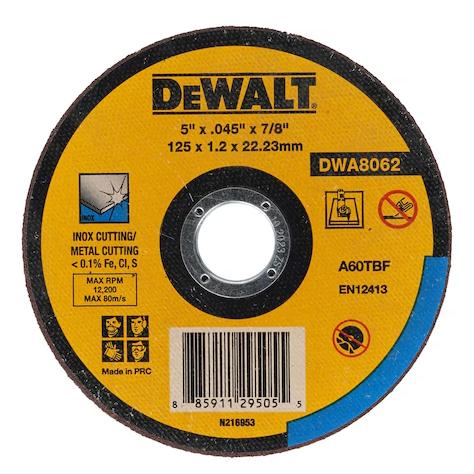 DEWALT DWA8062-IN 125 mm X 1.2 mm Cutoff Wheel