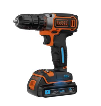 Black & Decker BDCDC18KST-GB Smart Tech Drill Driver kitbox 400mA