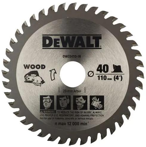 DEWALT DW03410-IN 110mm 40T TCT Saw Blade