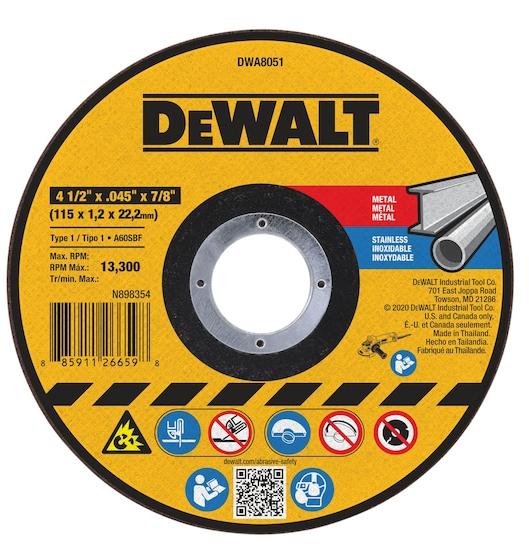 DEWALT DWA8051-IN 105 x 1.8 x 22.23 Metal Cutting wheel t1 (LONG LIFE)