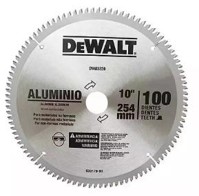 DEWALT DW03220-IN Saw Blade 10" 100T Aluminum