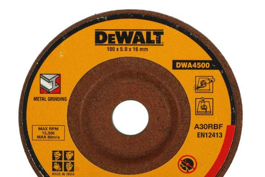 DEWALT DWA4500-IN 100 x 5.0x 16 metal RED Grinding Wheel t27