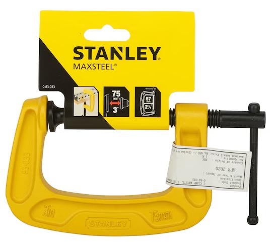 STANLEY 0-83-033 MAXSTEEL "G" CLAMP 75MM/3"